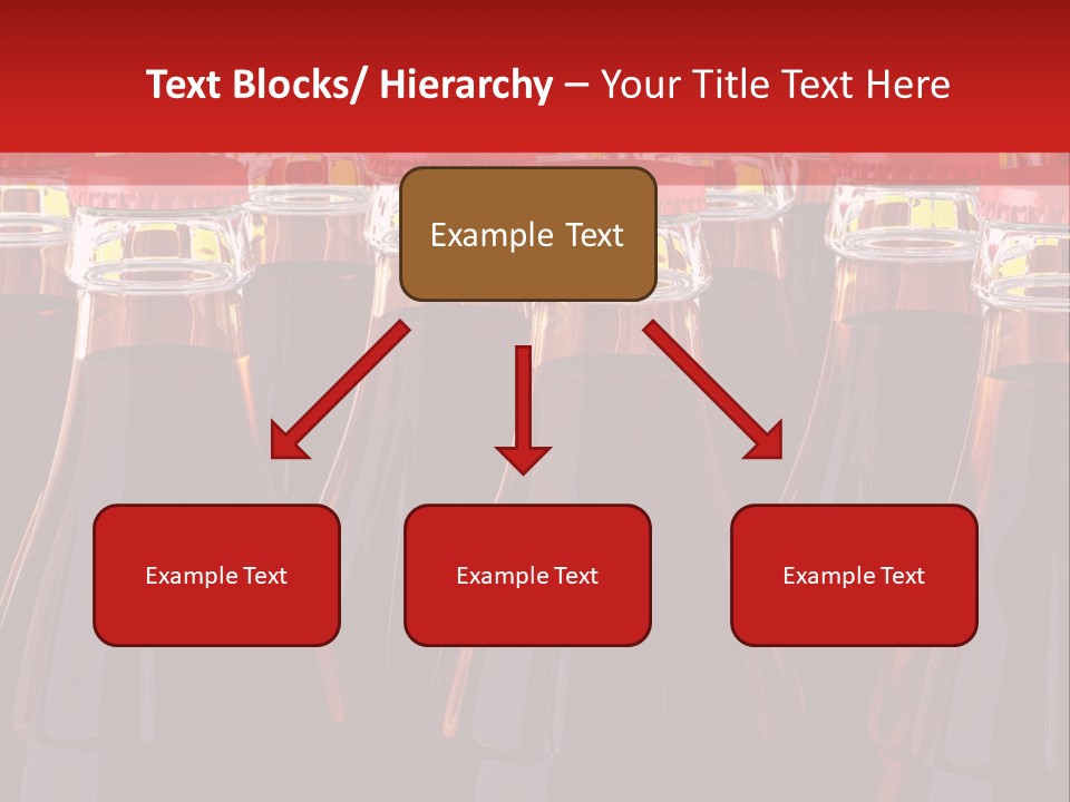 A Group Of Bottles Of Soda With Red Caps PowerPoint Template