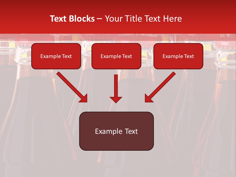 A Group Of Bottles Of Soda With Red Caps PowerPoint Template