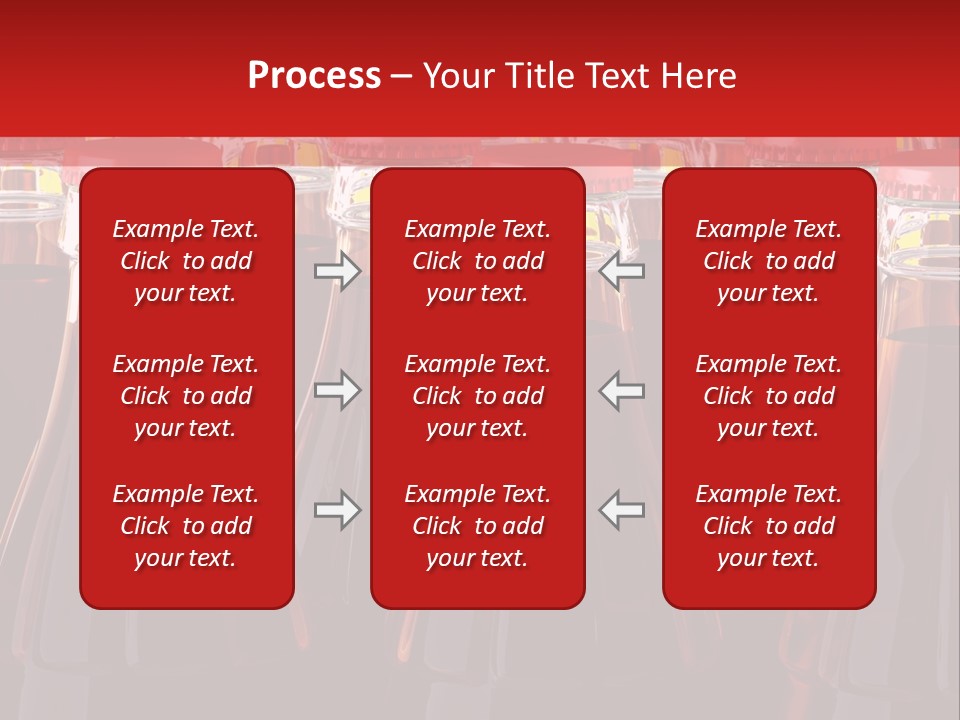 A Group Of Bottles Of Soda With Red Caps PowerPoint Template