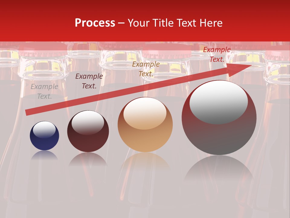 A Group Of Bottles Of Soda With Red Caps PowerPoint Template