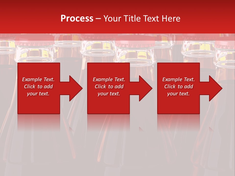 A Group Of Bottles Of Soda With Red Caps PowerPoint Template