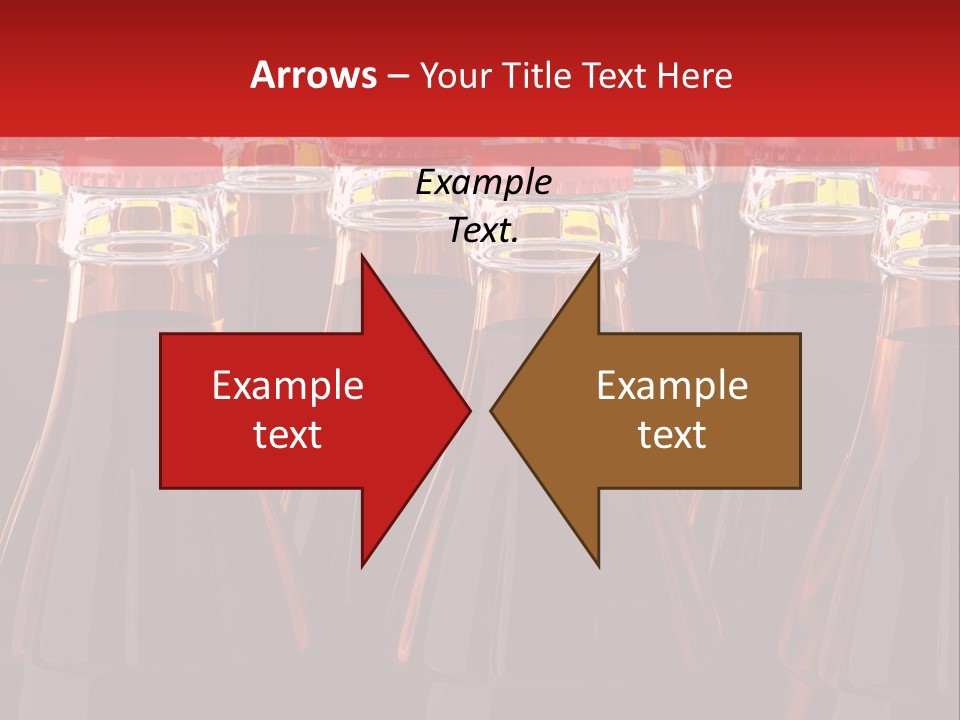 A Group Of Bottles Of Soda With Red Caps PowerPoint Template