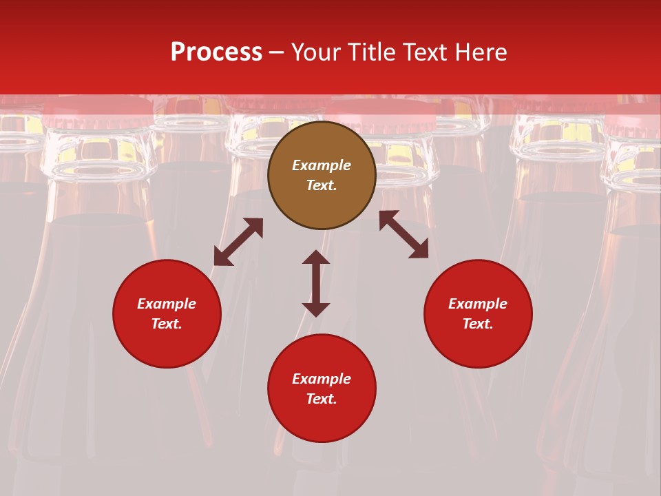 A Group Of Bottles Of Soda With Red Caps PowerPoint Template