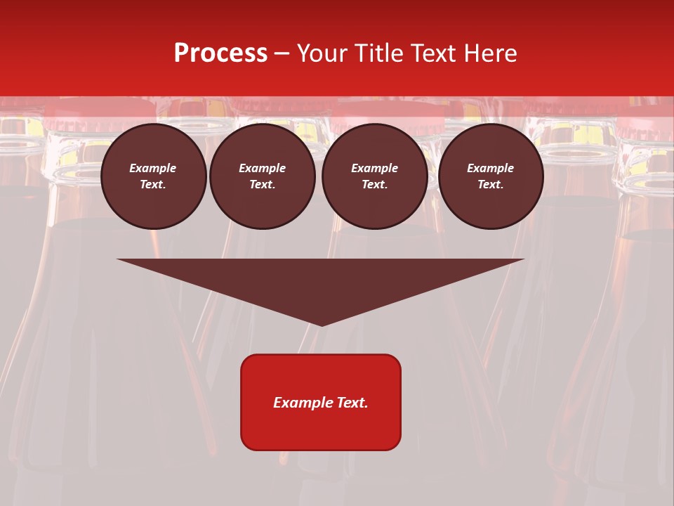 A Group Of Bottles Of Soda With Red Caps PowerPoint Template