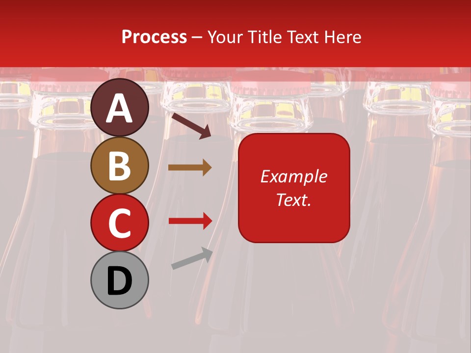 A Group Of Bottles Of Soda With Red Caps PowerPoint Template