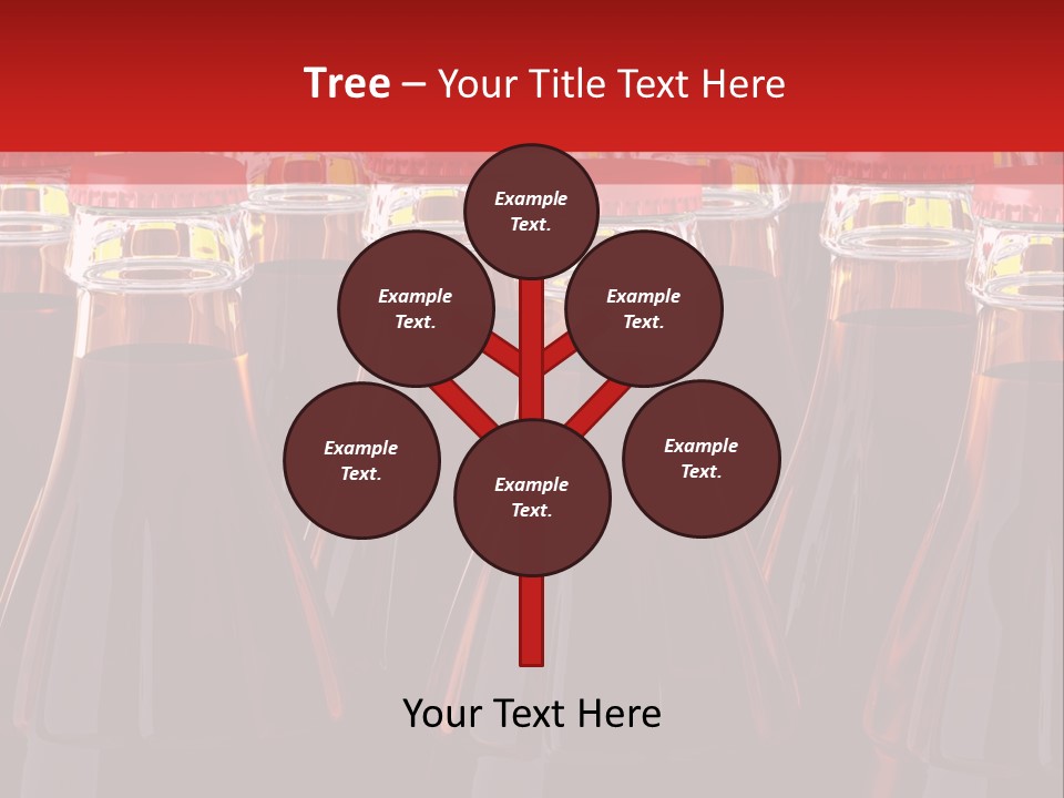 A Group Of Bottles Of Soda With Red Caps PowerPoint Template