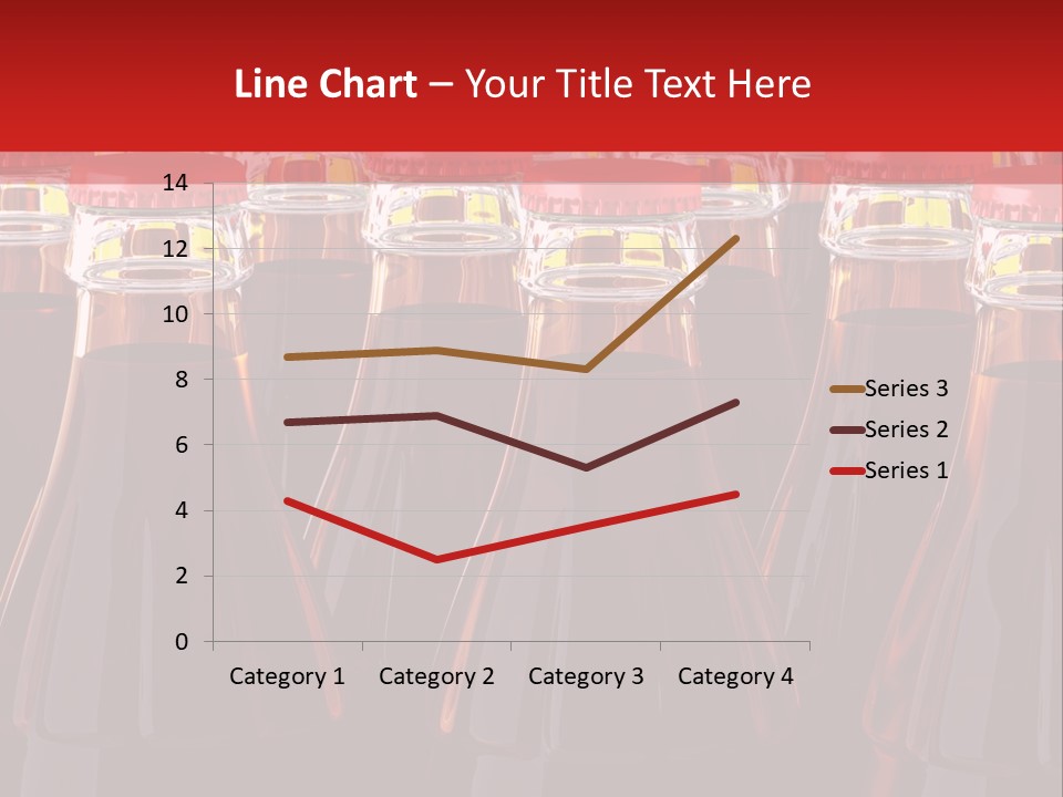 A Group Of Bottles Of Soda With Red Caps PowerPoint Template