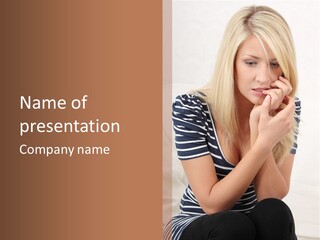 Serious Casual Anxious PowerPoint Template