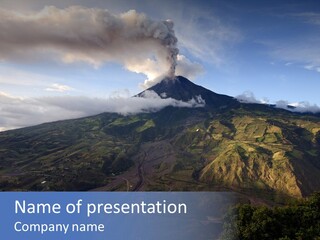 Steam Landscape Smoke PowerPoint Template