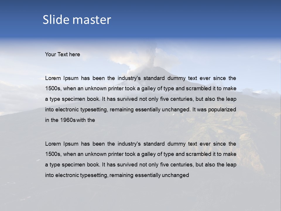 Steam Landscape Smoke PowerPoint Template