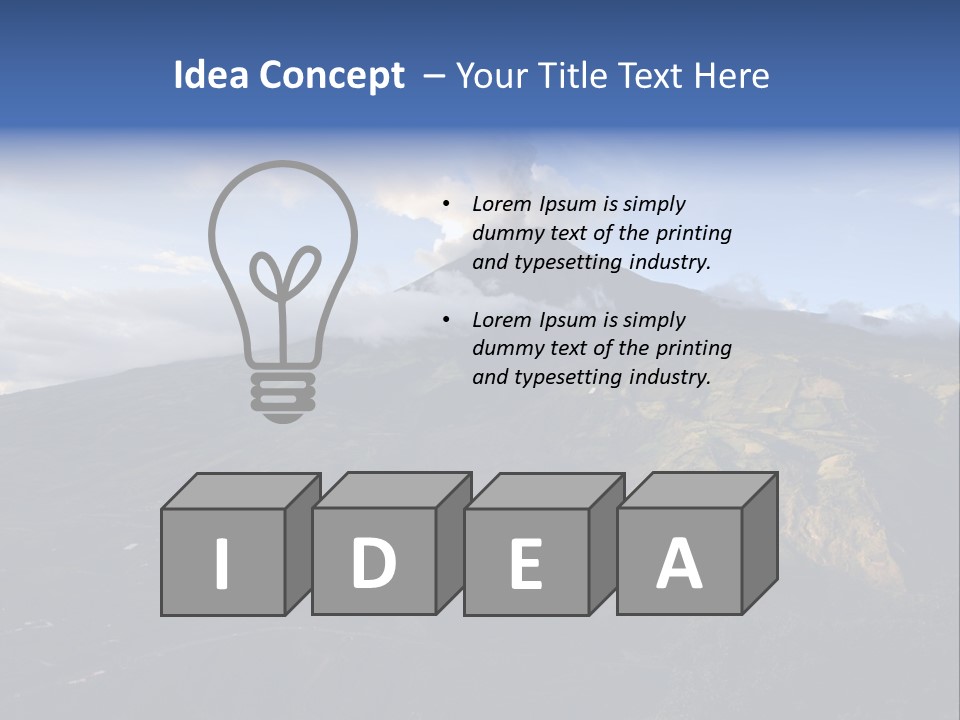 Steam Landscape Smoke PowerPoint Template