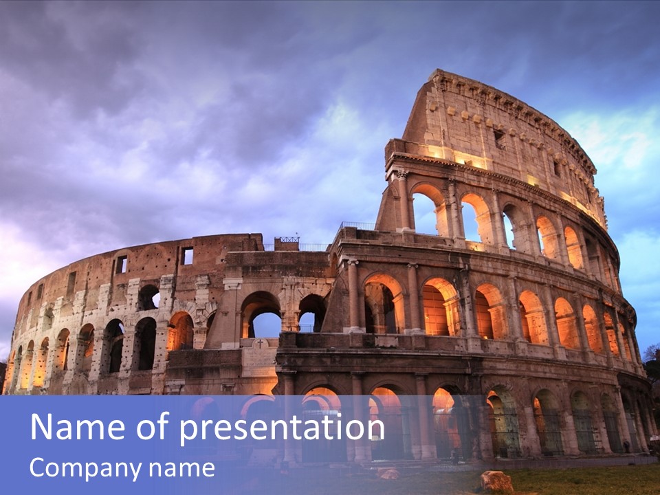 Arena Twilight Evening PowerPoint Template