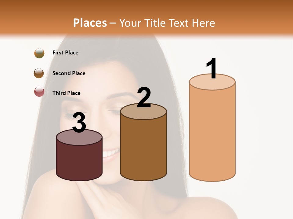 A Woman Smiling With Her Hands On Her Chest PowerPoint Template