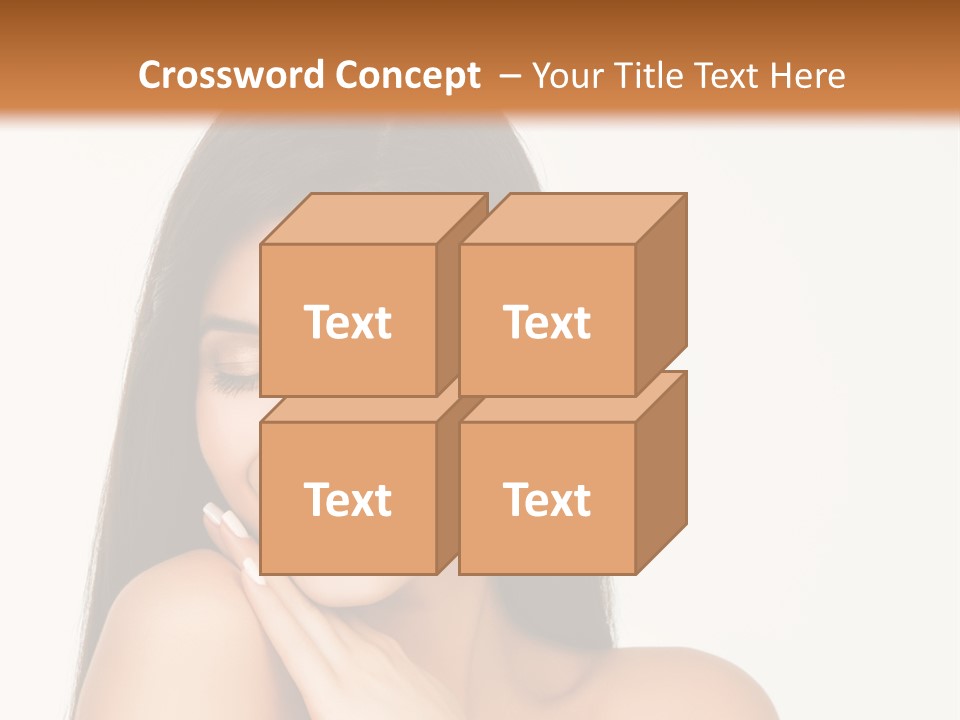 A Woman Smiling With Her Hands On Her Chest PowerPoint Template