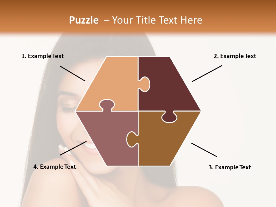 A Woman Smiling With Her Hands On Her Chest PowerPoint Template