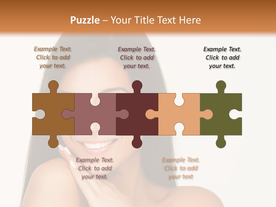 A Woman Smiling With Her Hands On Her Chest PowerPoint Template