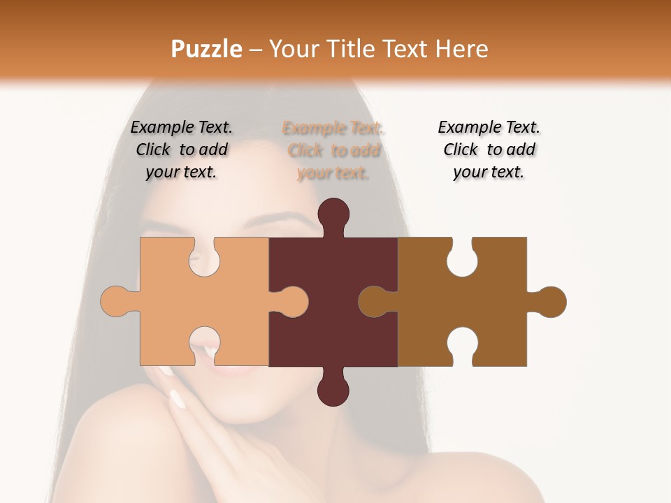 A Woman Smiling With Her Hands On Her Chest PowerPoint Template