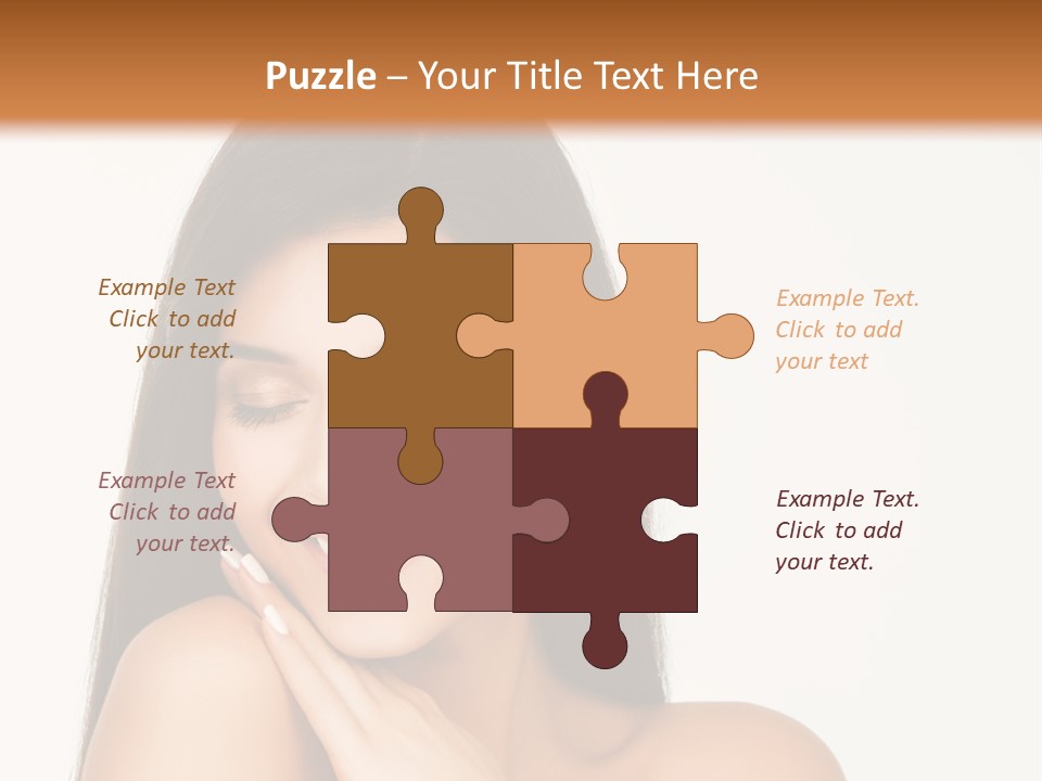 A Woman Smiling With Her Hands On Her Chest PowerPoint Template