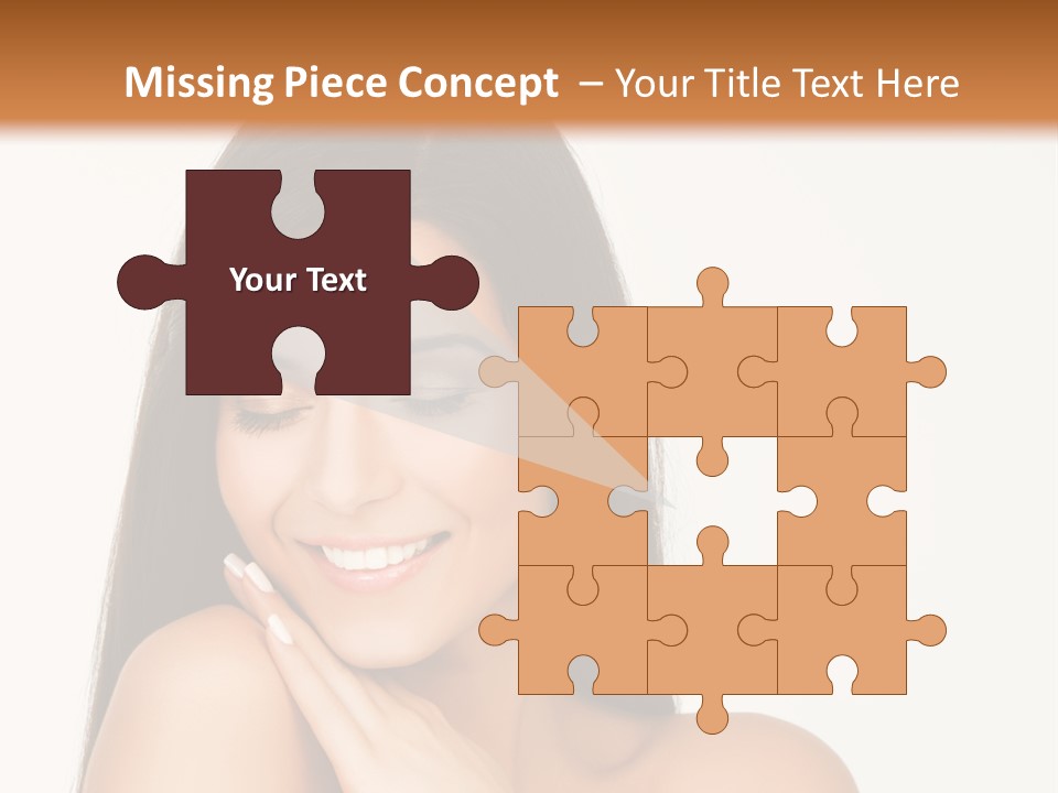 A Woman Smiling With Her Hands On Her Chest PowerPoint Template