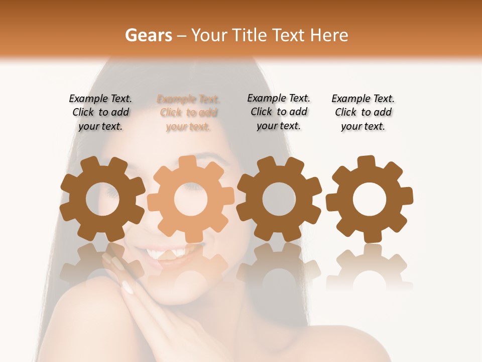 A Woman Smiling With Her Hands On Her Chest PowerPoint Template