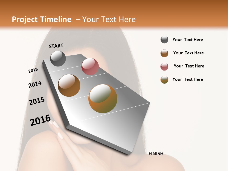 A Woman Smiling With Her Hands On Her Chest PowerPoint Template