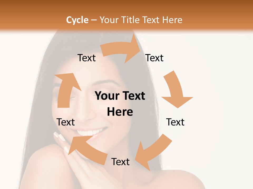 A Woman Smiling With Her Hands On Her Chest PowerPoint Template