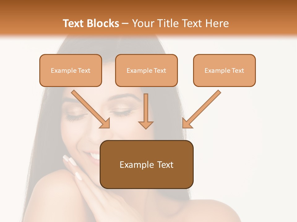 A Woman Smiling With Her Hands On Her Chest PowerPoint Template
