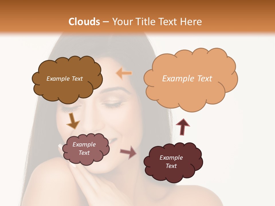A Woman Smiling With Her Hands On Her Chest PowerPoint Template