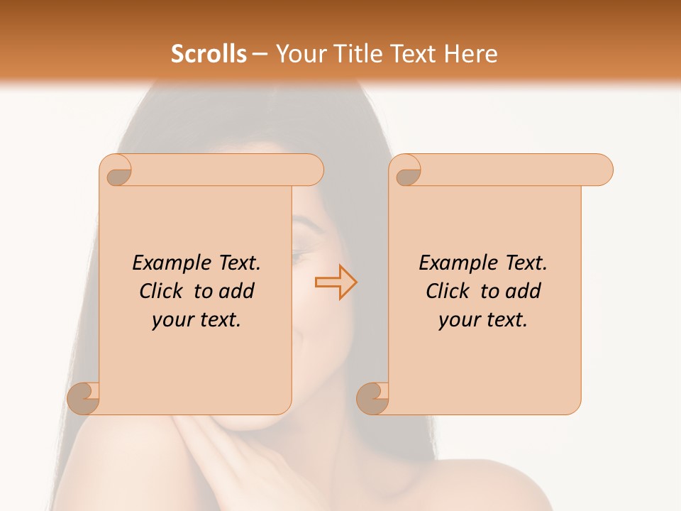 A Woman Smiling With Her Hands On Her Chest PowerPoint Template