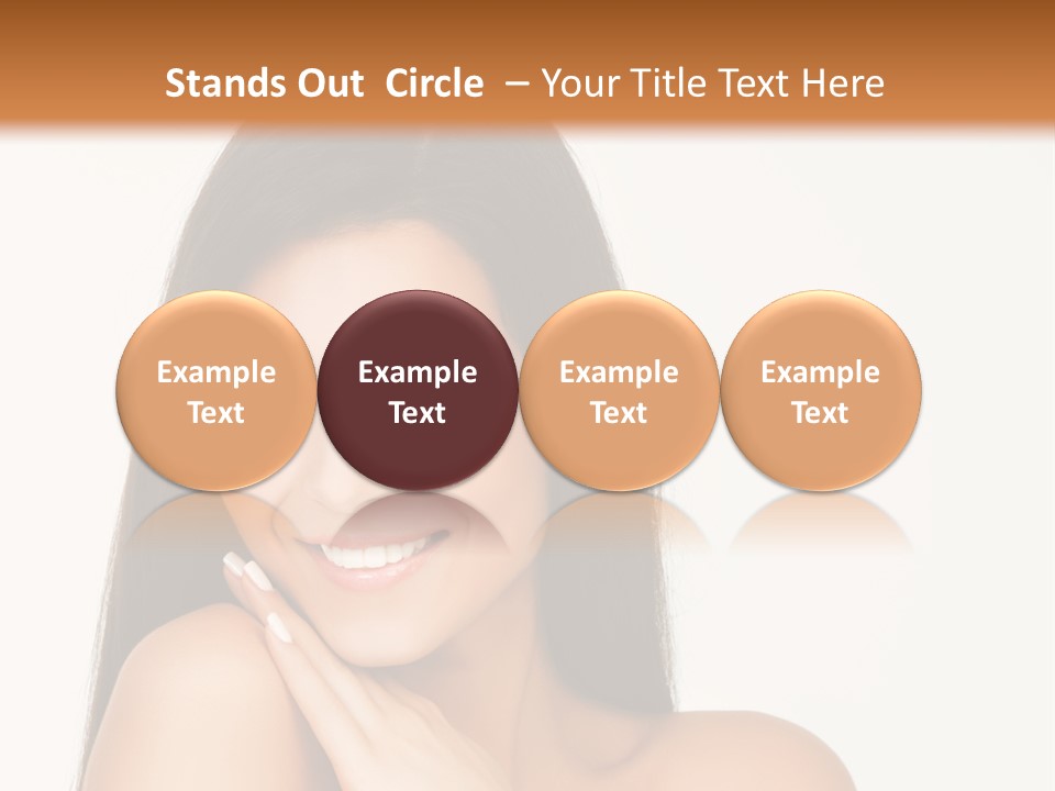 A Woman Smiling With Her Hands On Her Chest PowerPoint Template