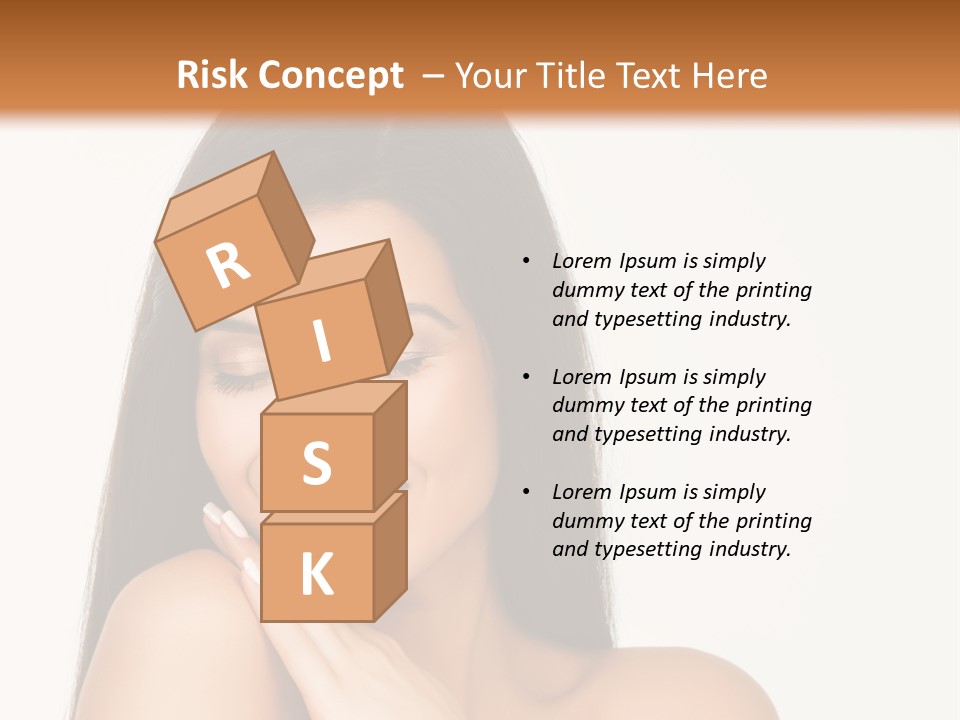 A Woman Smiling With Her Hands On Her Chest PowerPoint Template