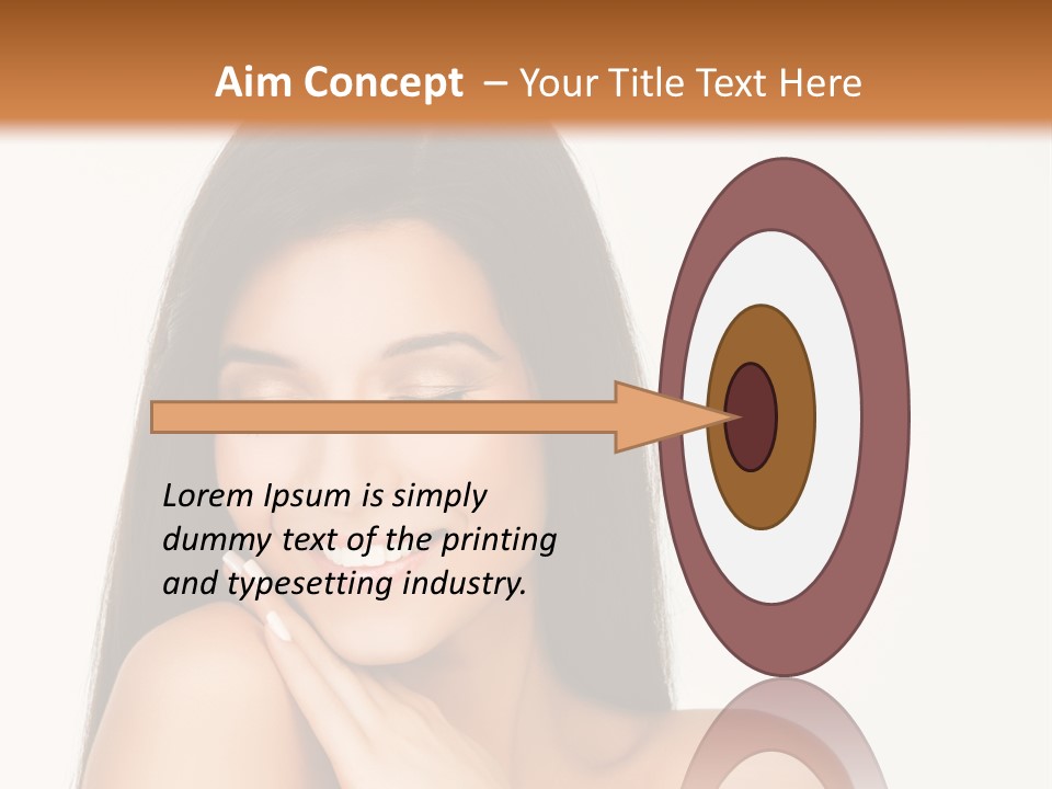 A Woman Smiling With Her Hands On Her Chest PowerPoint Template