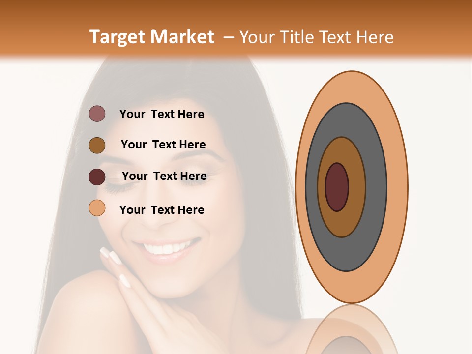 A Woman Smiling With Her Hands On Her Chest PowerPoint Template