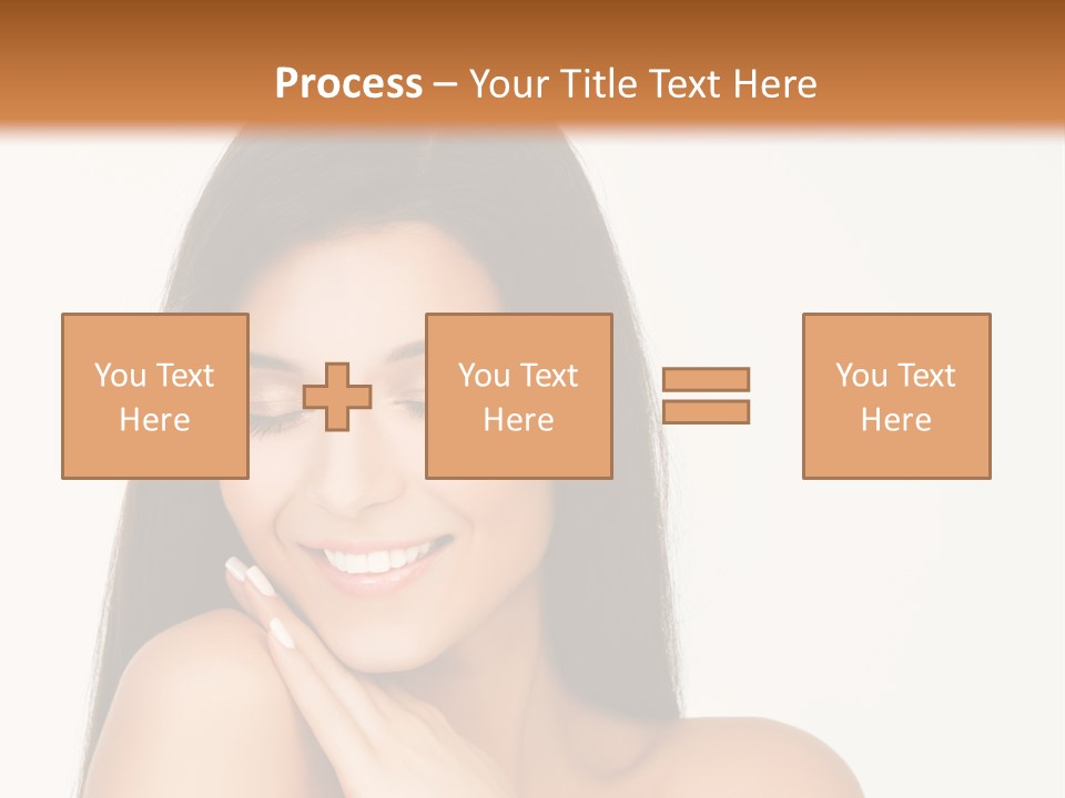 A Woman Smiling With Her Hands On Her Chest PowerPoint Template
