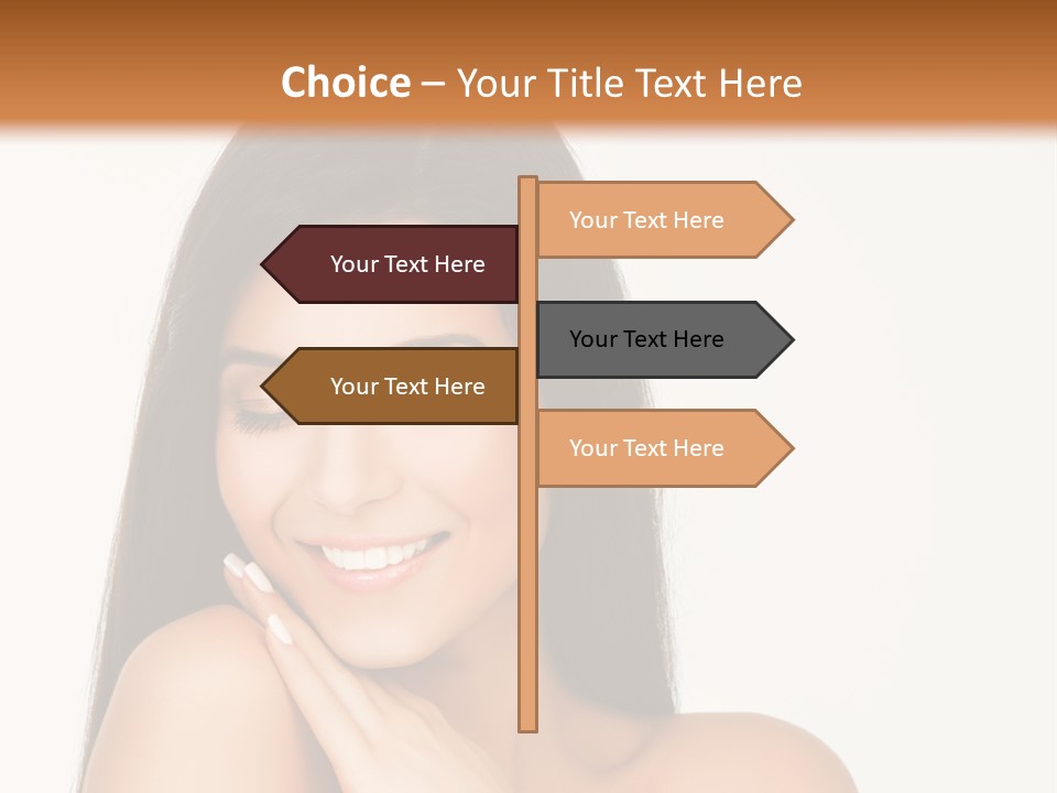 A Woman Smiling With Her Hands On Her Chest PowerPoint Template