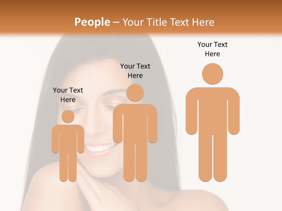 A Woman Smiling With Her Hands On Her Chest PowerPoint Template