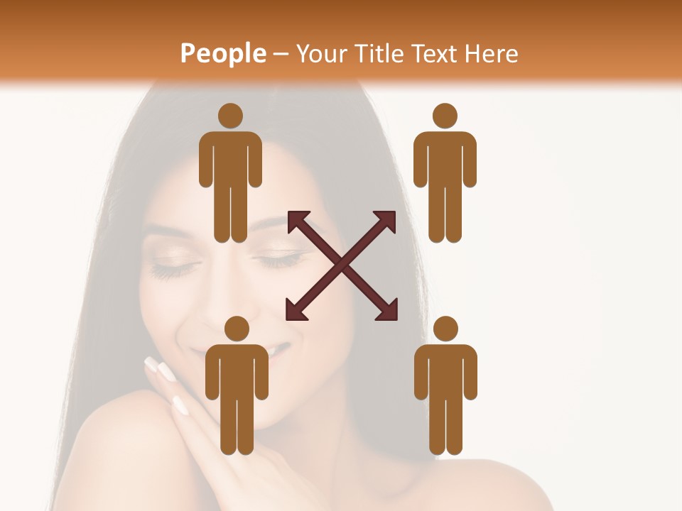 A Woman Smiling With Her Hands On Her Chest PowerPoint Template