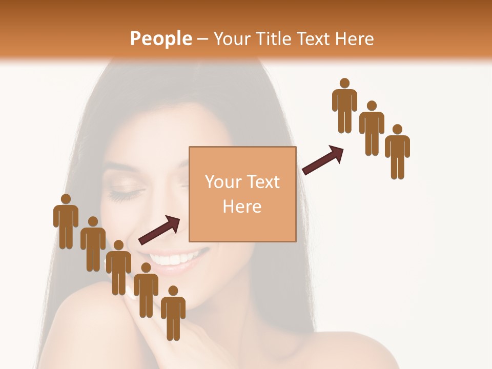 A Woman Smiling With Her Hands On Her Chest PowerPoint Template