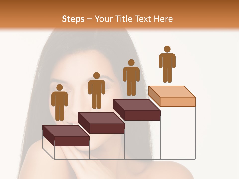 A Woman Smiling With Her Hands On Her Chest PowerPoint Template