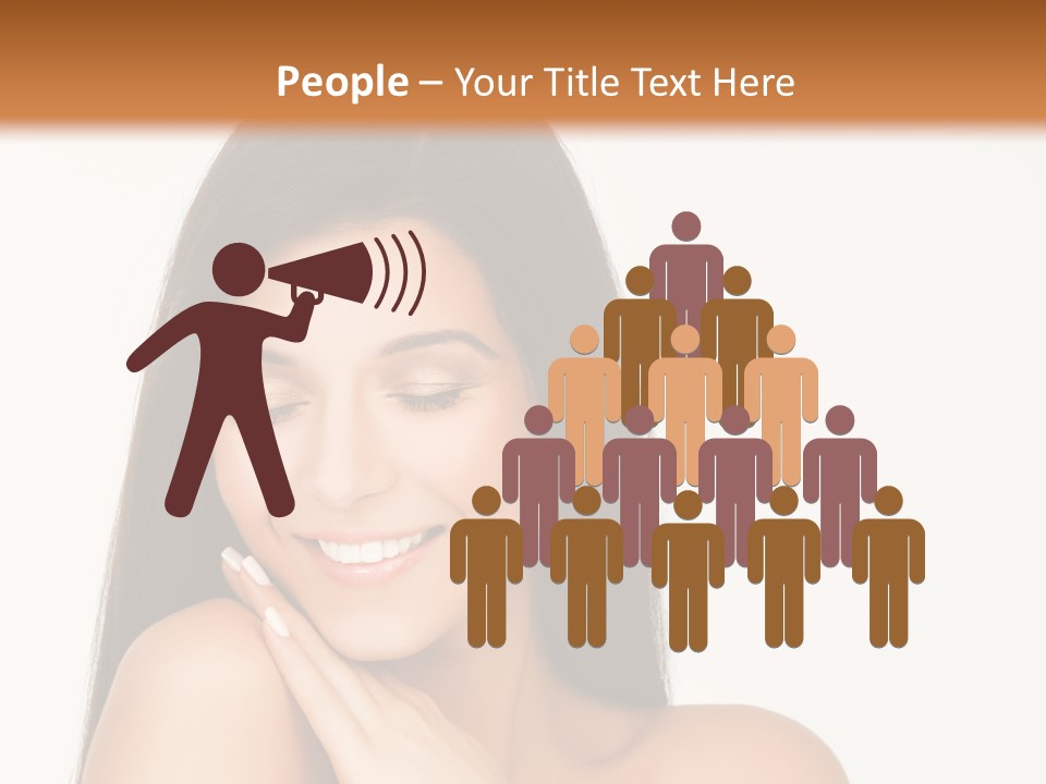 A Woman Smiling With Her Hands On Her Chest PowerPoint Template