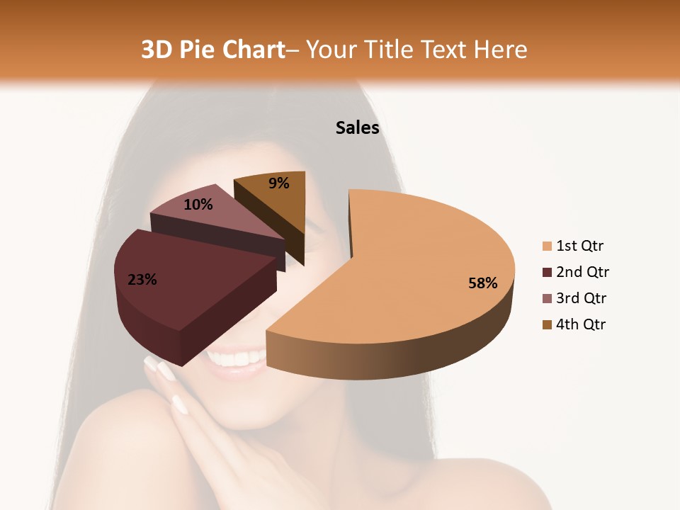A Woman Smiling With Her Hands On Her Chest PowerPoint Template