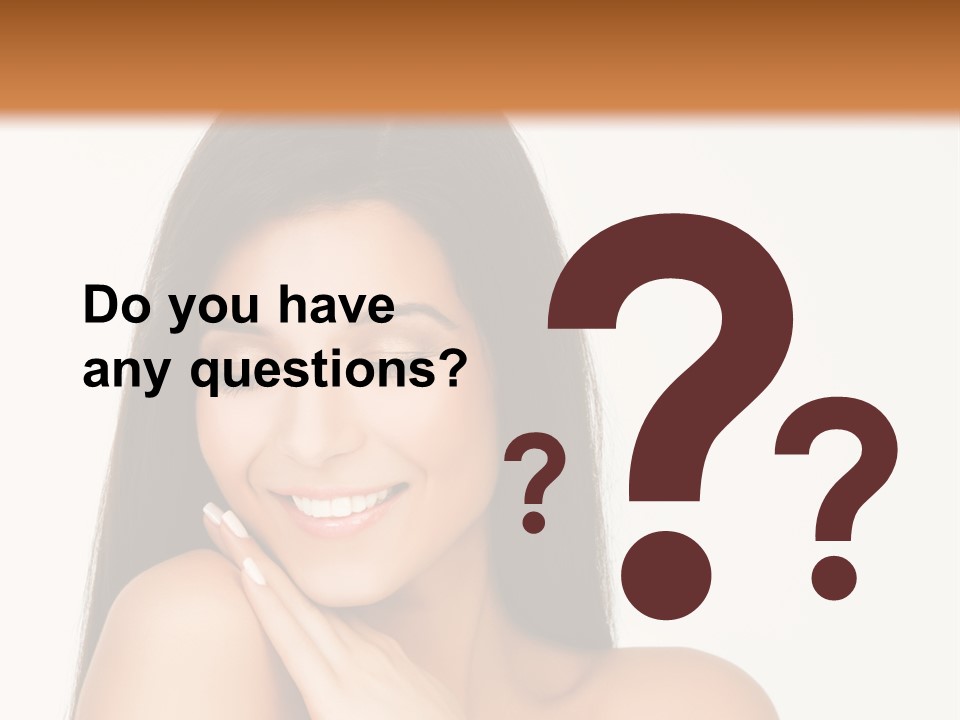 A Woman Smiling With Her Hands On Her Chest PowerPoint Template