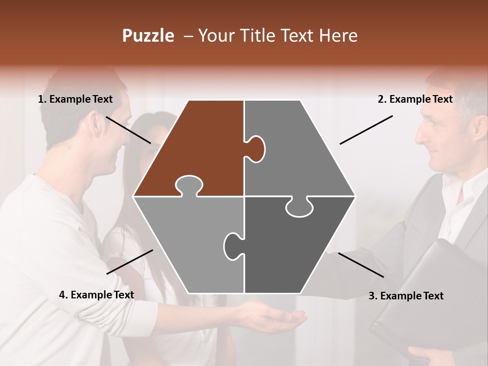 A Couple Of People Standing Next To Each Other PowerPoint Template