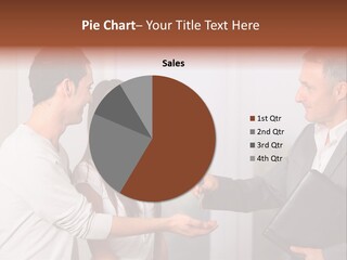 A Couple Of People Standing Next To Each Other PowerPoint Template