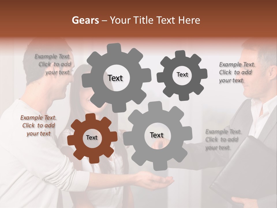 A Couple Of People Standing Next To Each Other PowerPoint Template