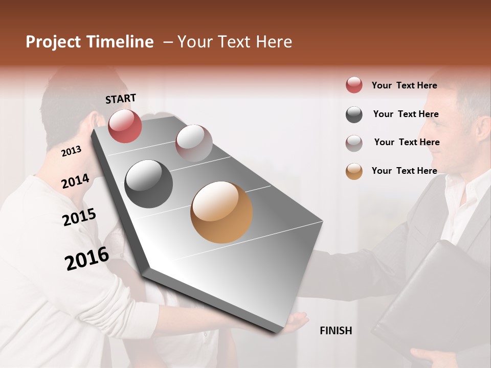 A Couple Of People Standing Next To Each Other PowerPoint Template
