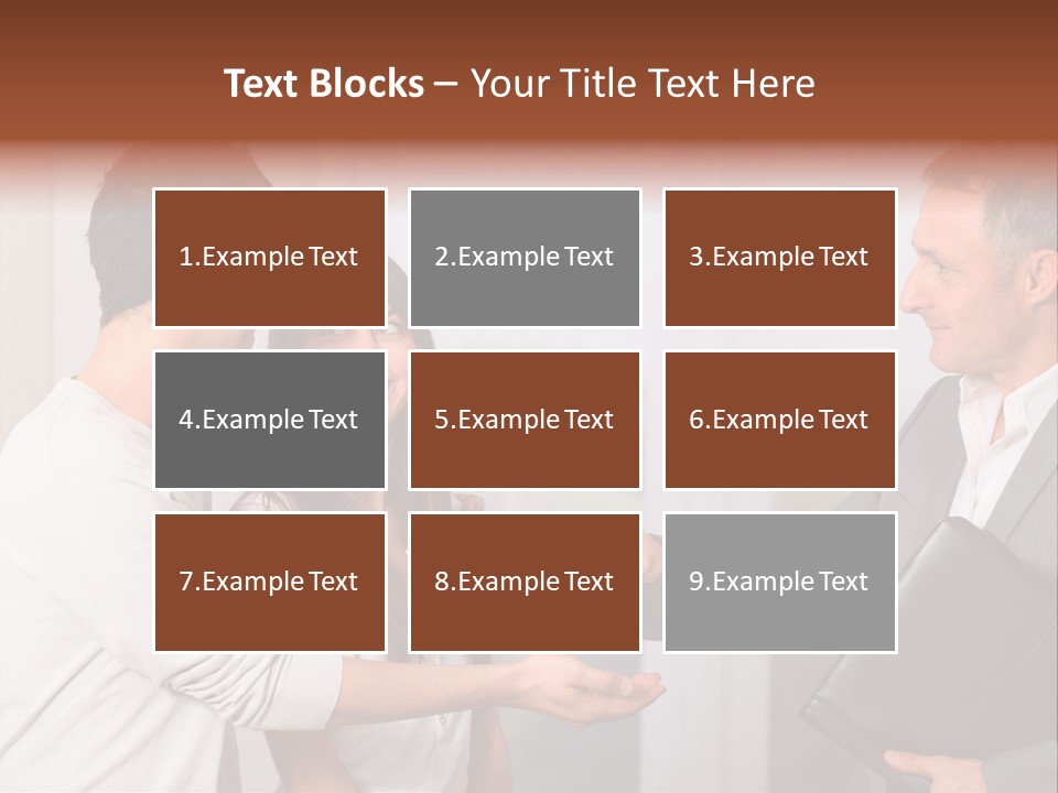 A Couple Of People Standing Next To Each Other PowerPoint Template