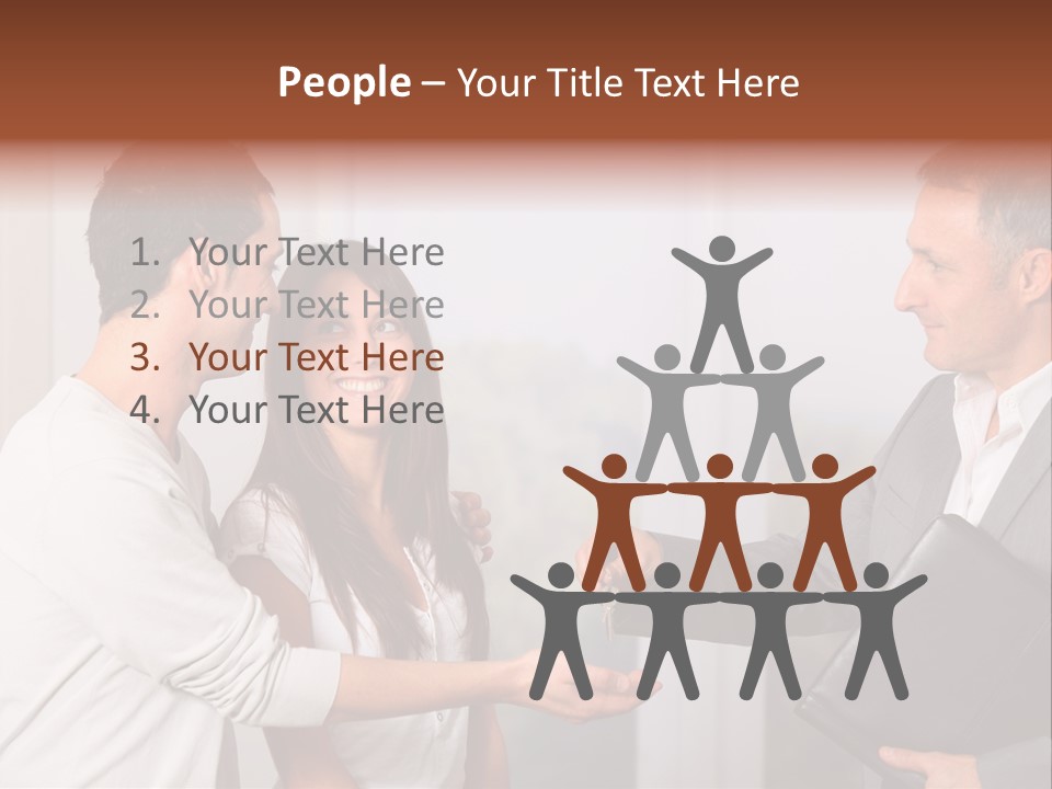 A Couple Of People Standing Next To Each Other PowerPoint Template