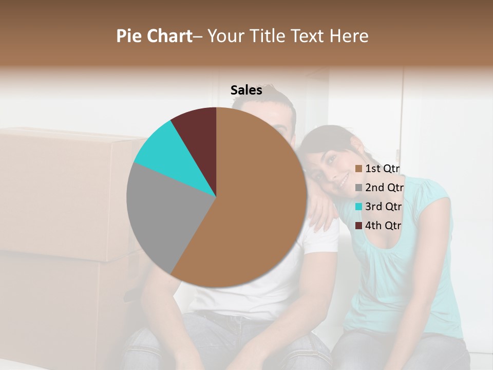A Man And Woman Sitting On The Floor Next To Boxes PowerPoint Template