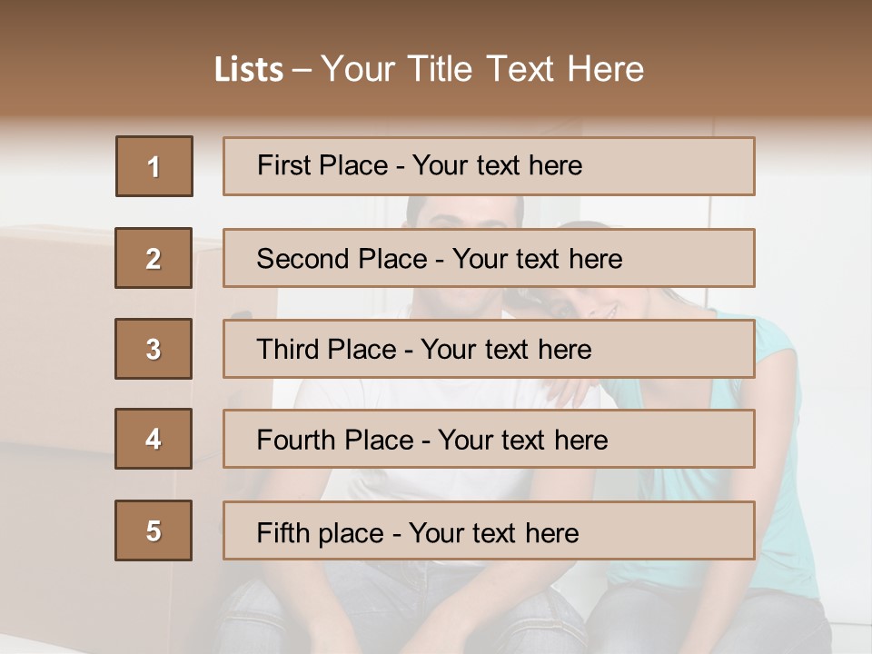 A Man And Woman Sitting On The Floor Next To Boxes PowerPoint Template